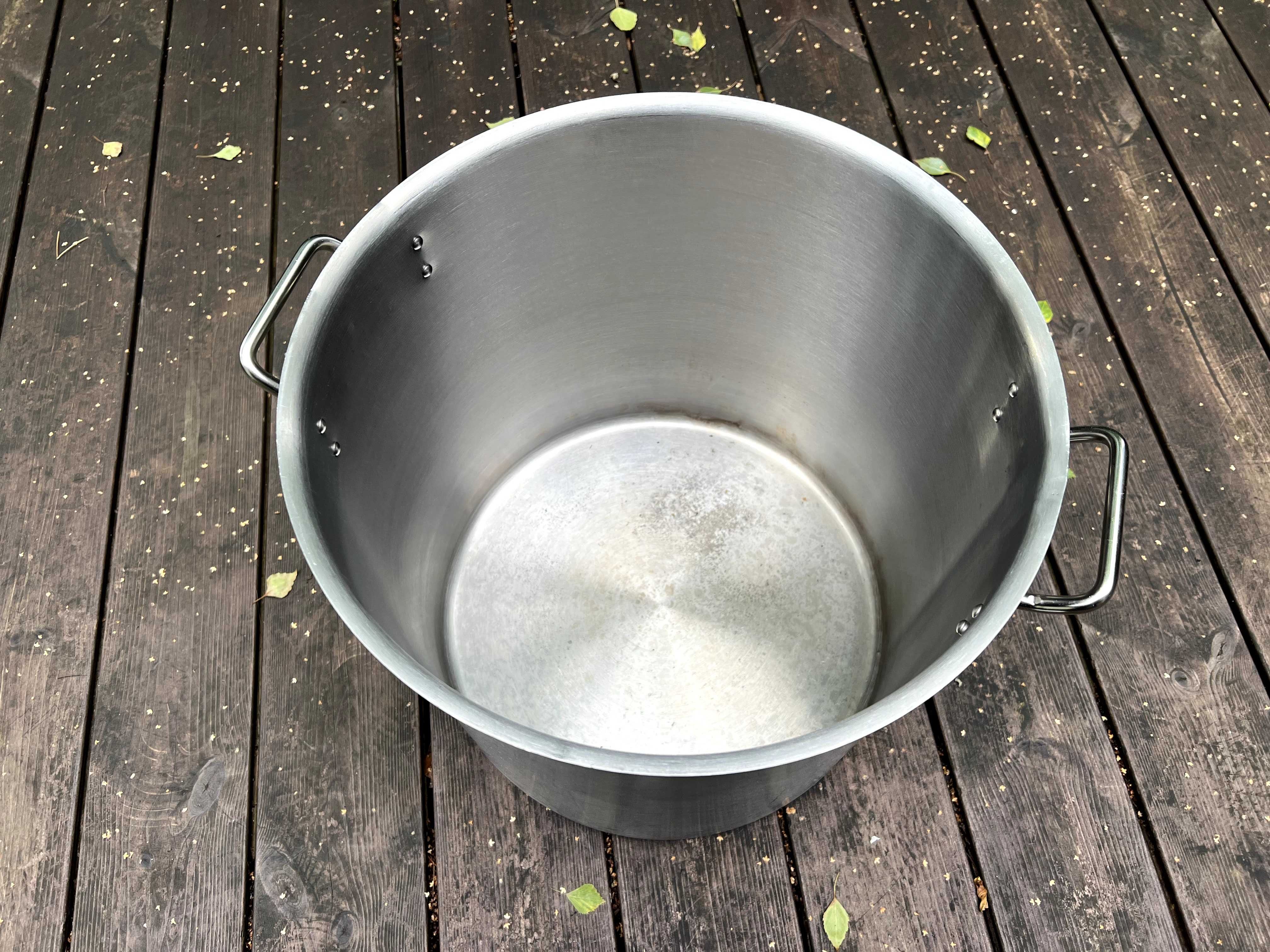 Garnek wysoki z pokrywką Gredil, stalowy, 50L, Ø 400