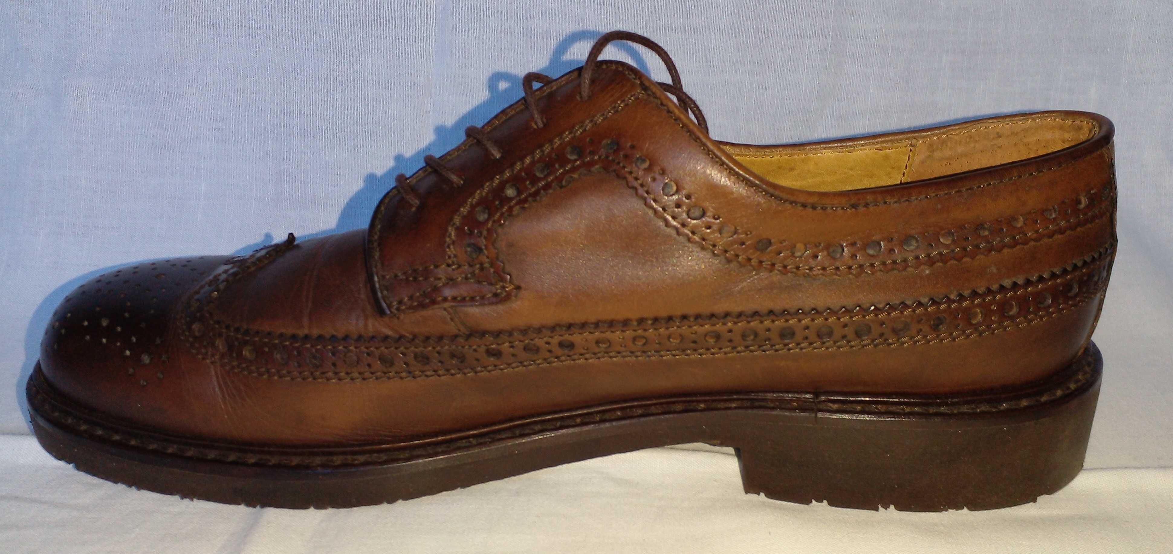 Кожаные новые туфли броги Nero Giardini, р.45 (29 см), черевики Италия
