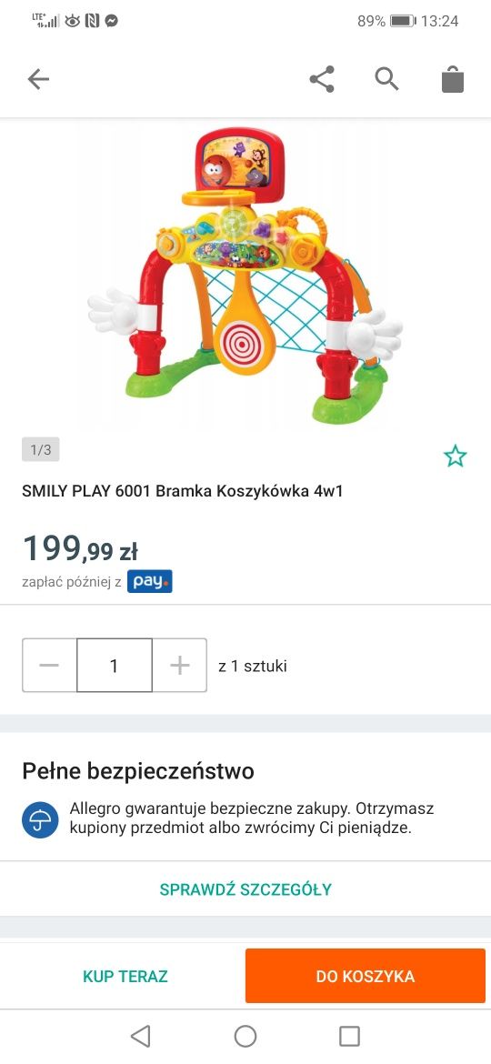 Bramka interaktywna Smily Play piłka nożna /koszykówka
