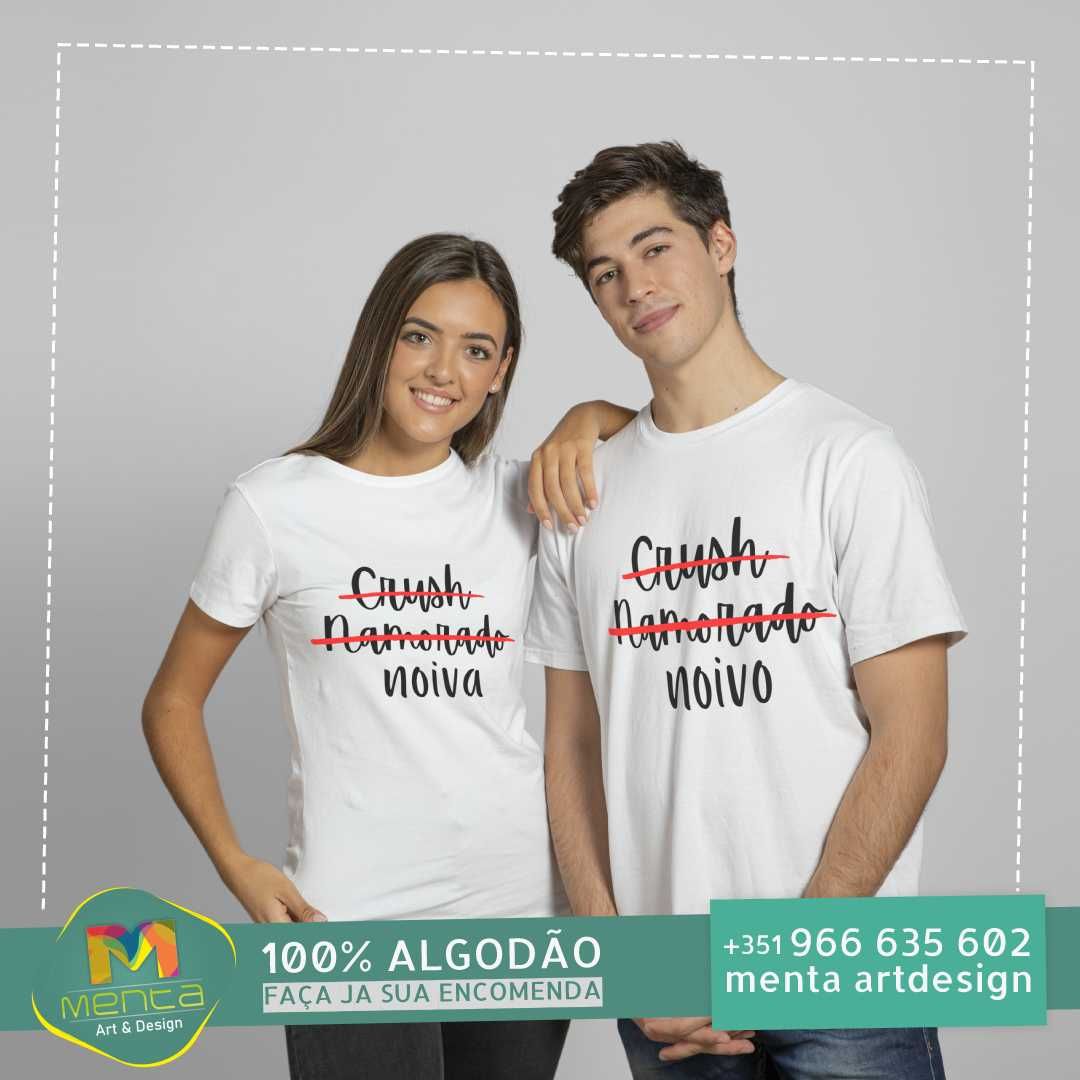 T-shirt casal personalizada