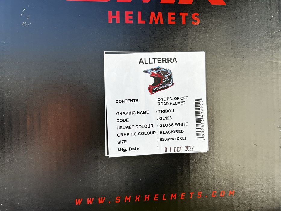 Kask motocyklowy cross HULAJNOGA quad SMK ALLTERRA rozmiar XXL 62cm