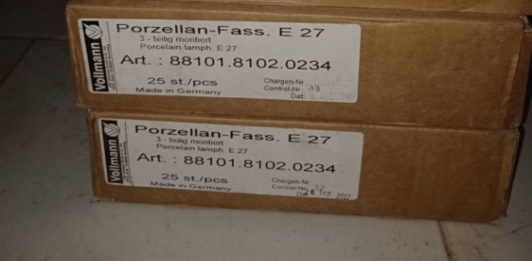 Casquilhos porcelana novos