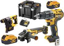 Zestaw Dewalt Wkrętarka Szlifierka młotowiertarka 2x5 ah NOWY fv23%