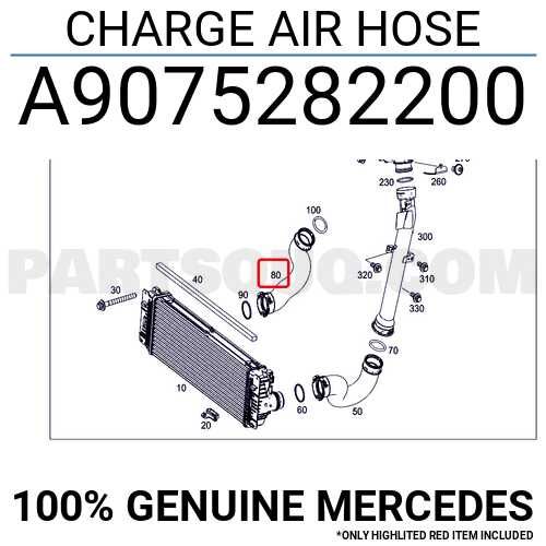 Патрубок інтеркулера OM642 Sprinter W907 A9075282200