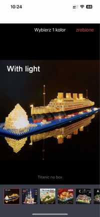 Klocki nie Lego do składania Titanic + lampki LED
