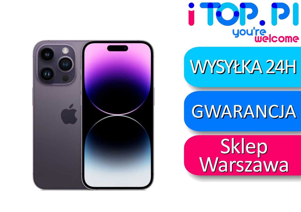 iPhone 14 Pro Max 128gb eSIM Fioletowy Sklep WWA Gwarancja 12 miesięcy