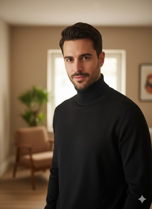 Чоловічий чорний гольф фірми Burton Menswear London розмір L