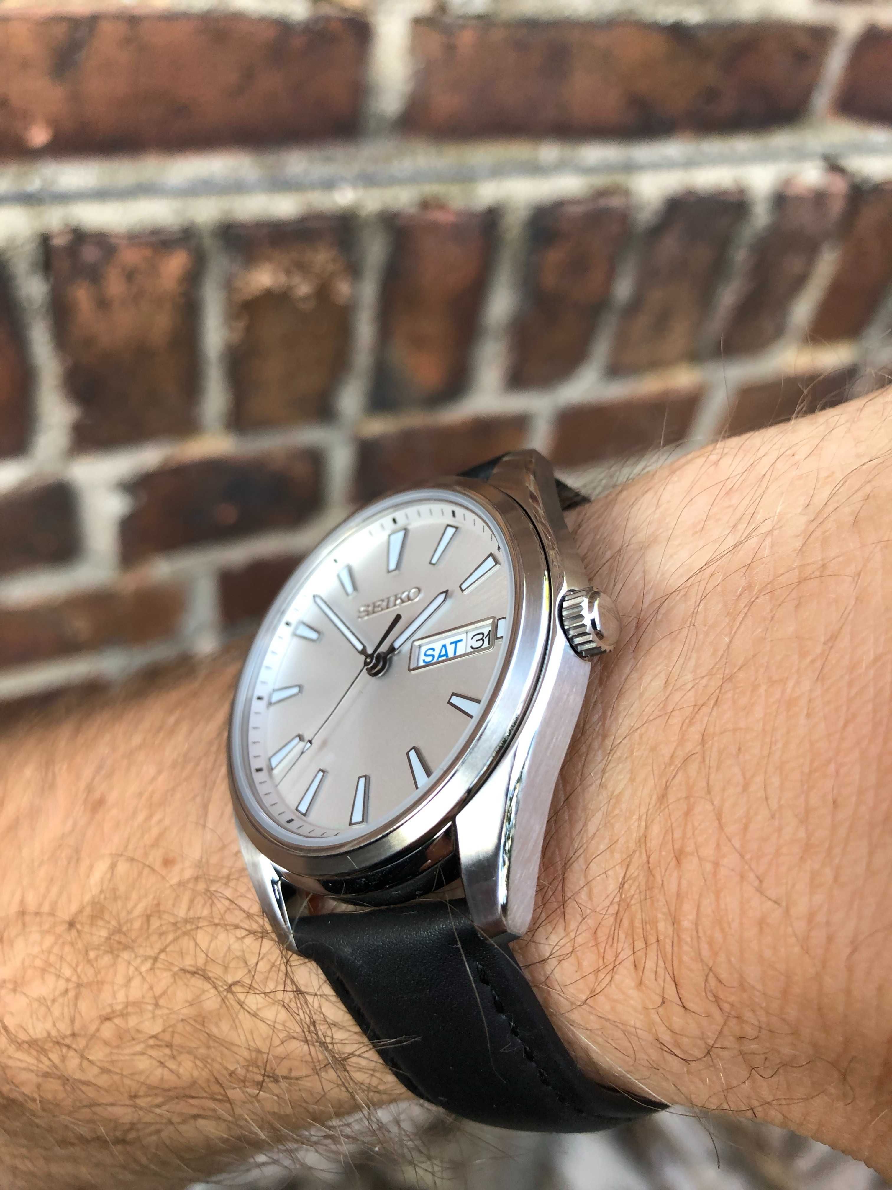 Zegarek Seiko Classic szafir 100m | klasyk na co dzień i garniturowiec