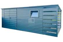 Schowek - Domek Ogrodowy 4,5X2M + Wiata 1M - Brama Okno Dach Id617