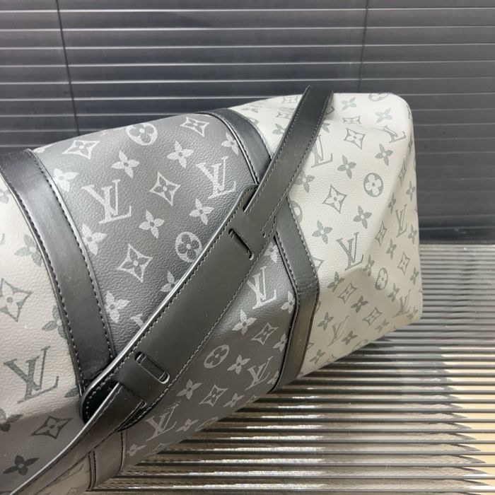 Louis Vuitton keepall сумка серая ручная дорожная в спортзал