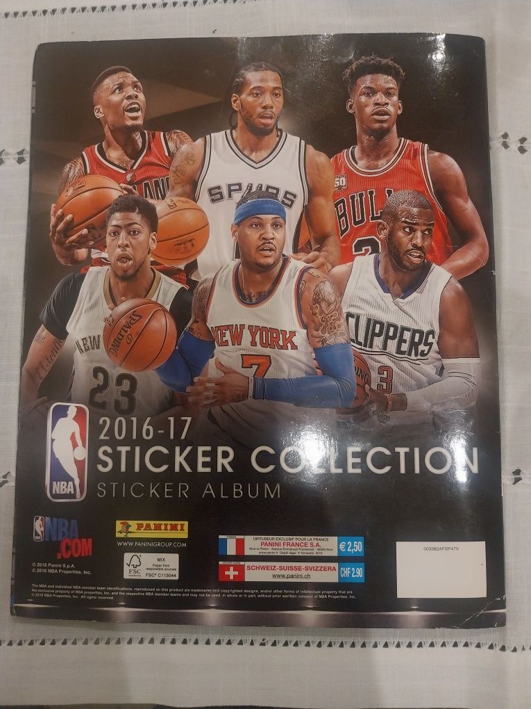 Caderneta Completa Nba 2016/17