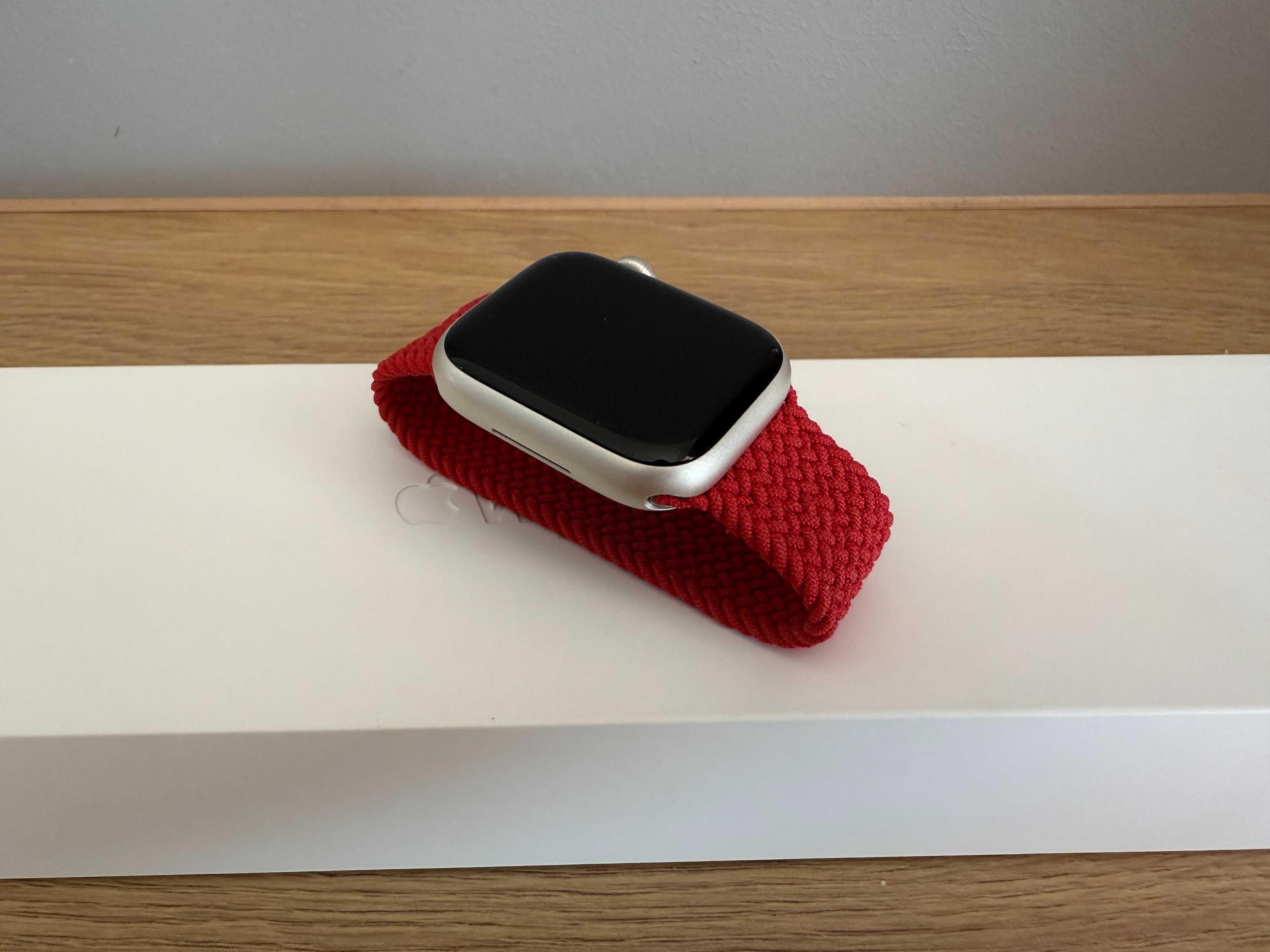 Apple Watch 7 - zegarek GPS + Cellular LTE 41 mm - księżycowa poświata