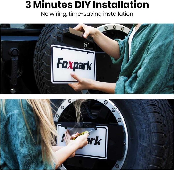 Сонячна бездротова камера заднього виду Foxpark Solar 3  з монітором