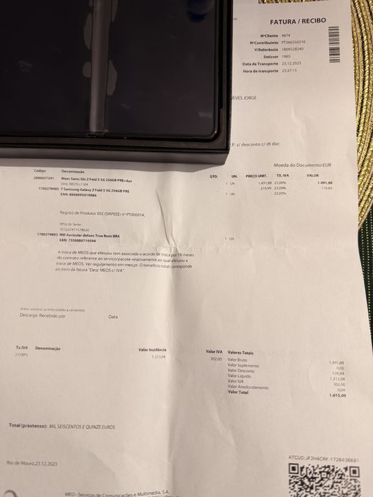Samsung galaxy Z Fold 5 5G  256GB