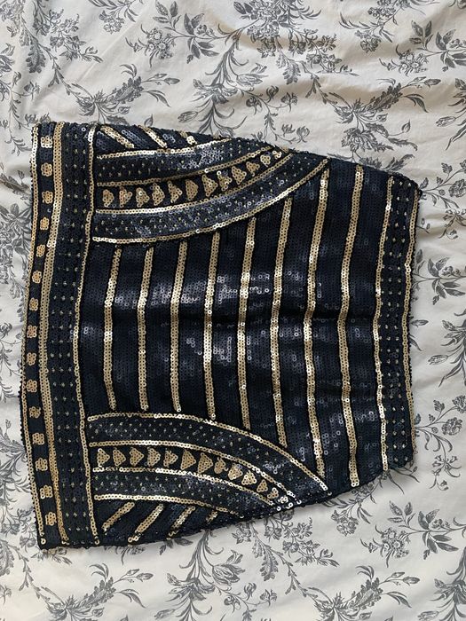 Krotka mini spodniczka cekinowa vinatge sylwetrowa imprezowa