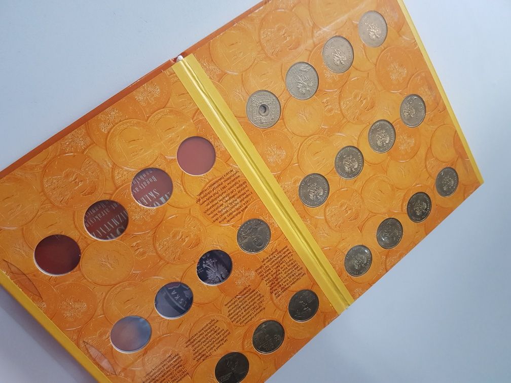 Komplet monet 2zł od 1995 do 2014 w klaserach Fischer z opisem  260 sz