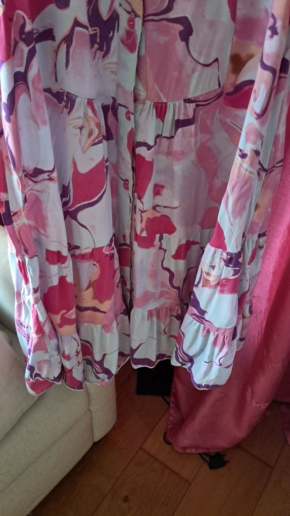 Vestido XL de algodão multicolor em muito bom estado