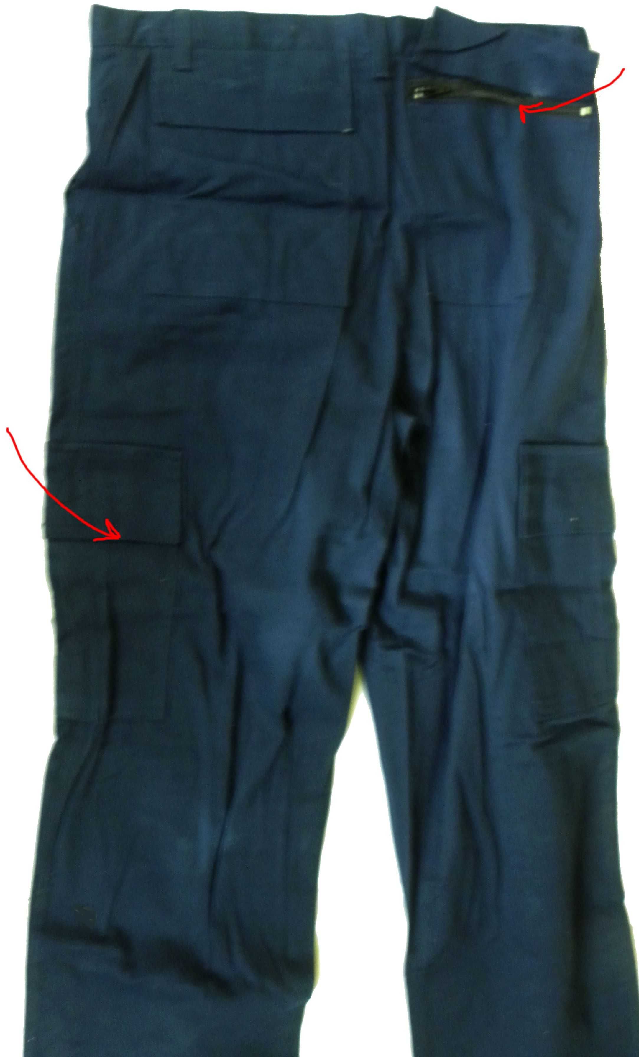 spodnie bawełniane Twil  granatowe bojówki  8szt