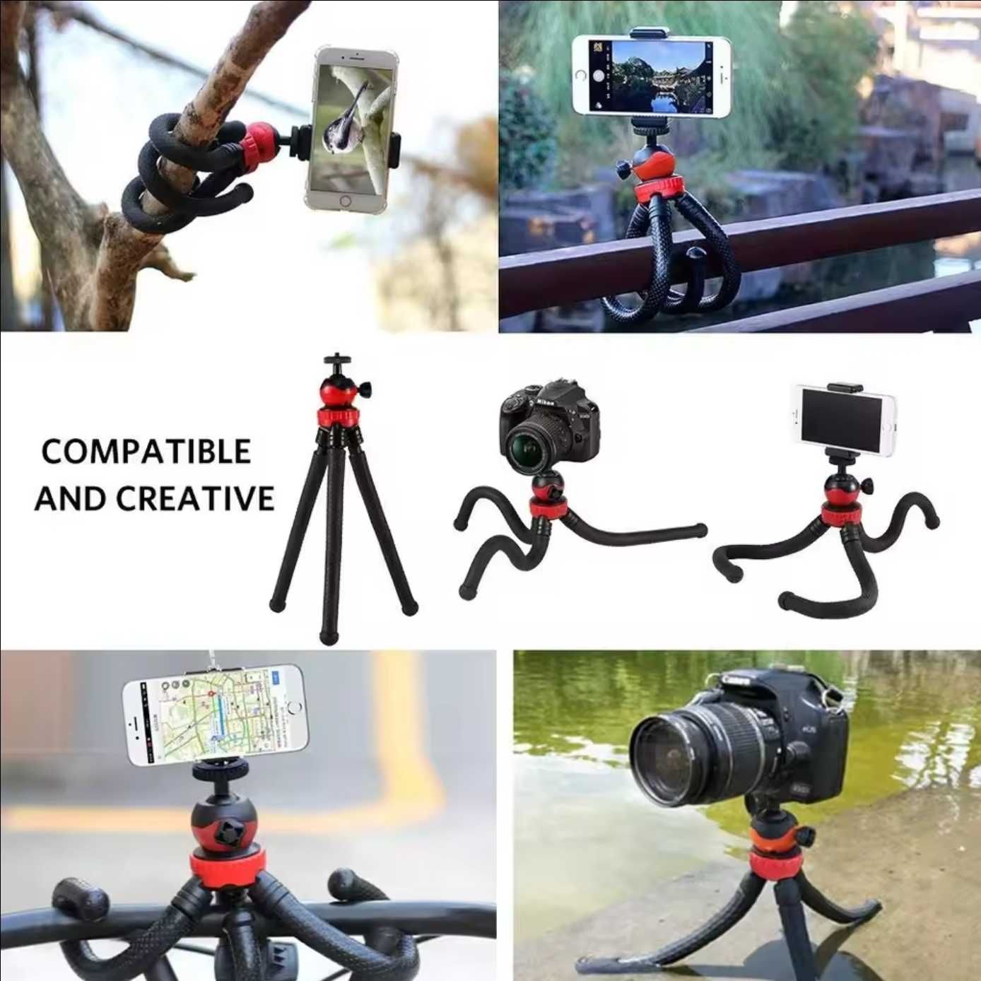 Przenośny statyw elastyczny ośmiornica monopod Selfie Stick