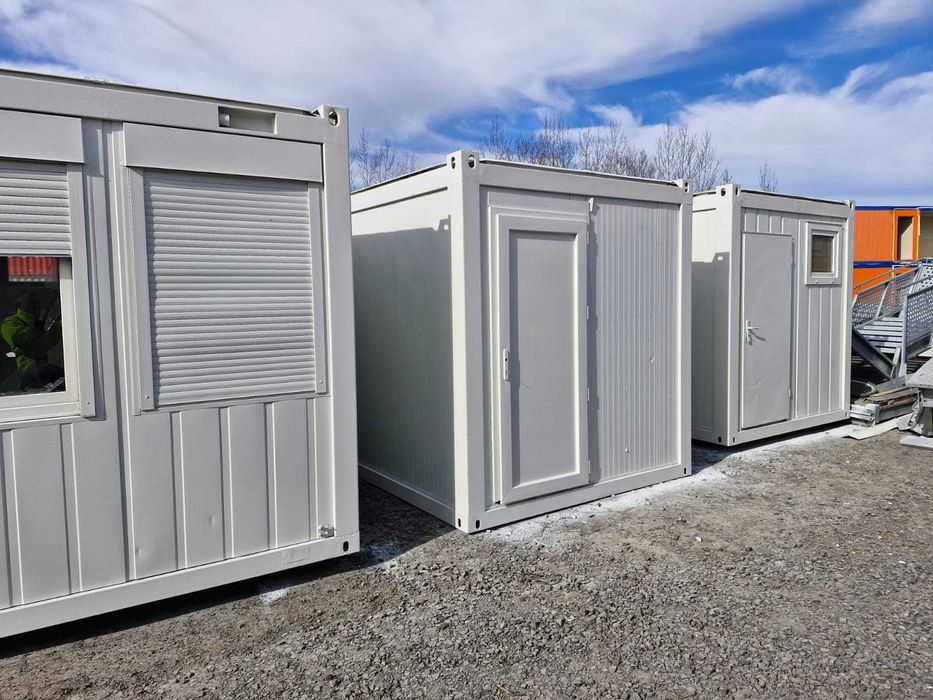 Kontener socjalny biurowy magazynowy mieszkalny 6x2,5 m biały