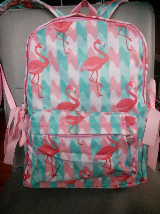 Рюкзак портфель Фламинго розовый ментоловый женский
