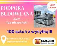 Podpora budowlana 3,2m 100 sztuk razem z wysyłką kurierską