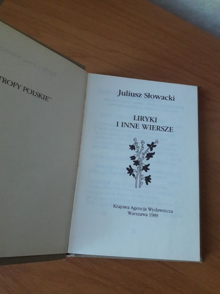 Liryki i inne wiersze Juliusz Słowacki