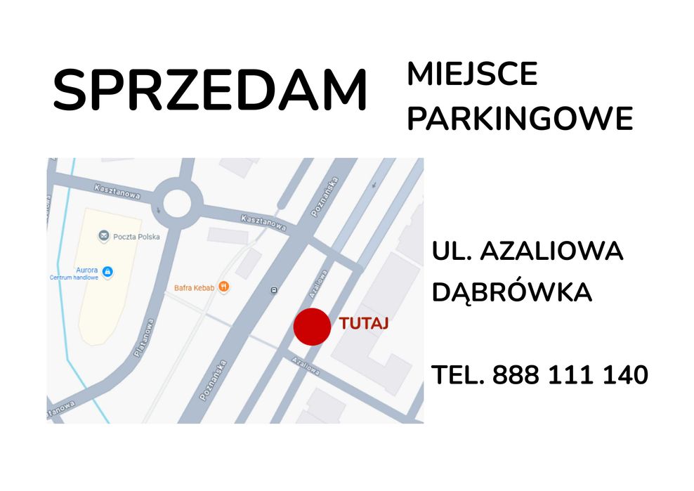 Sprzedam miejsce parkingowe Dąbrówka ul. Azaliowa