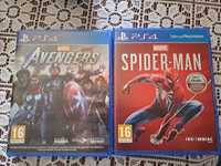 Zestaw dwóch gier Marvel na ps 4 Spider-Man i Avengers