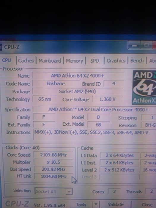 TROCA - CPU Processador AMD Athlon 64 x 2  - 4 0 0 0 +64354211849731124