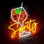 Neon LED Dekoracyjny SPRITZ Wielokolorowy Ściemnialny 32x38 cm USB