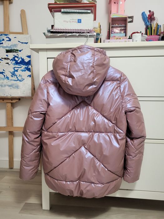 Reserved dziewczęca zimowa różowa holo 146