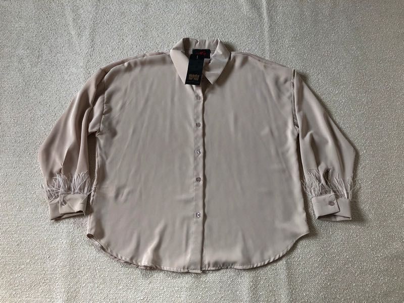 Kremowa koszula oversize