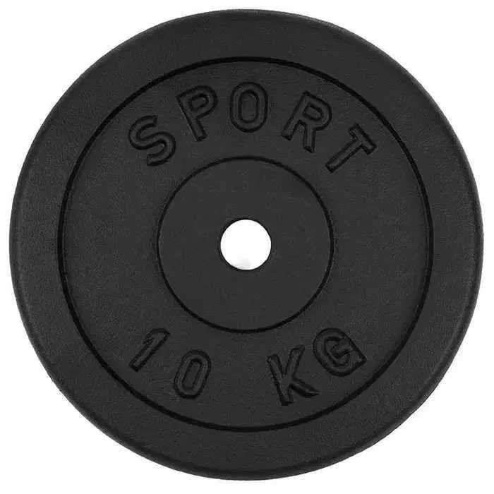 Obciążenie żeliwne zestaw 20kg 2 talerze po 10kg z otworem 28mm