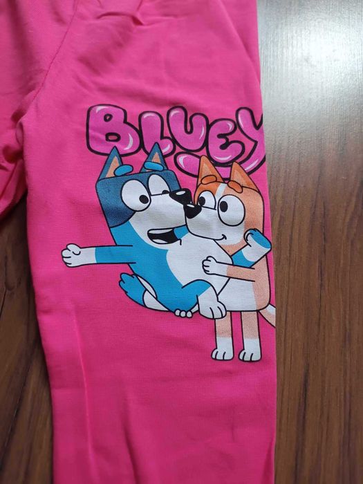 Leginsy bawełniane różowe Bluey