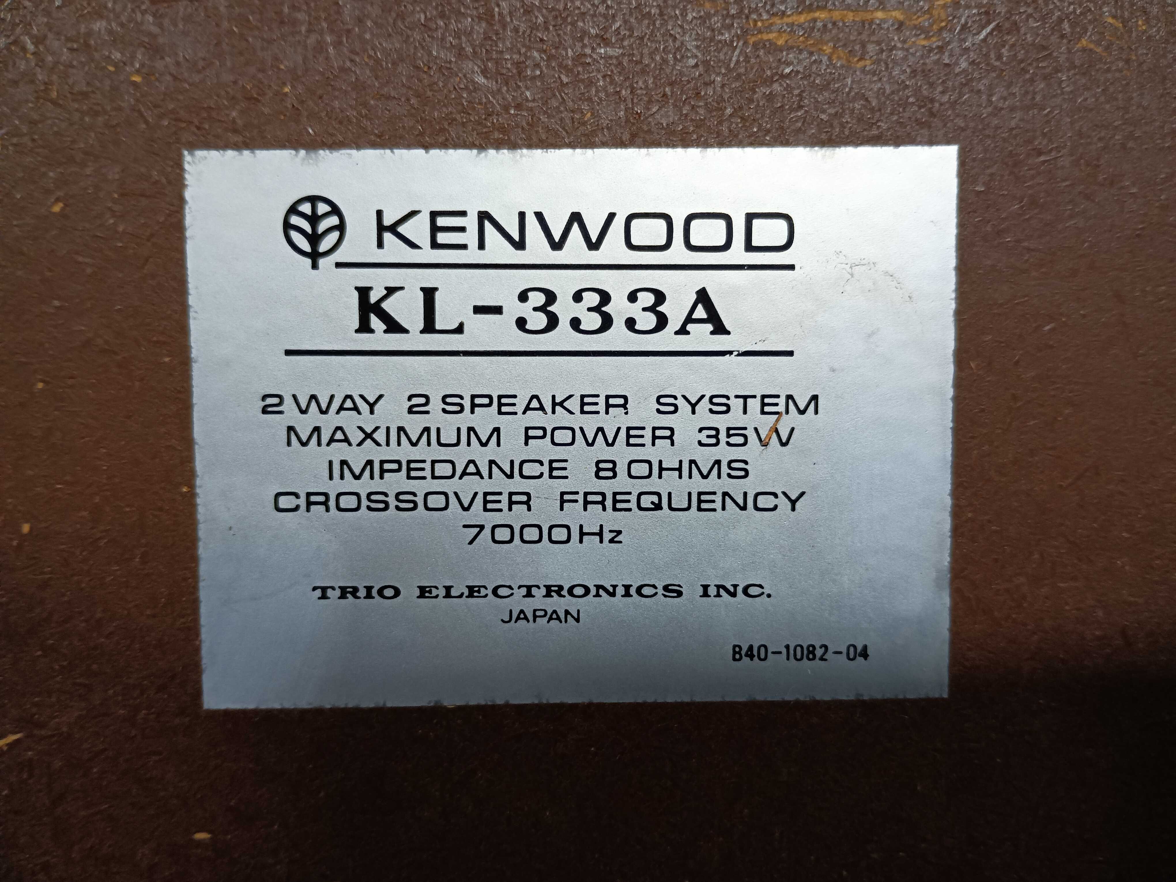 colunas KENWOOD KL-333A