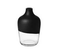 Nowy ręcznie wykonany, malowany czarny wazon Krosno Glass Fashion 25cm