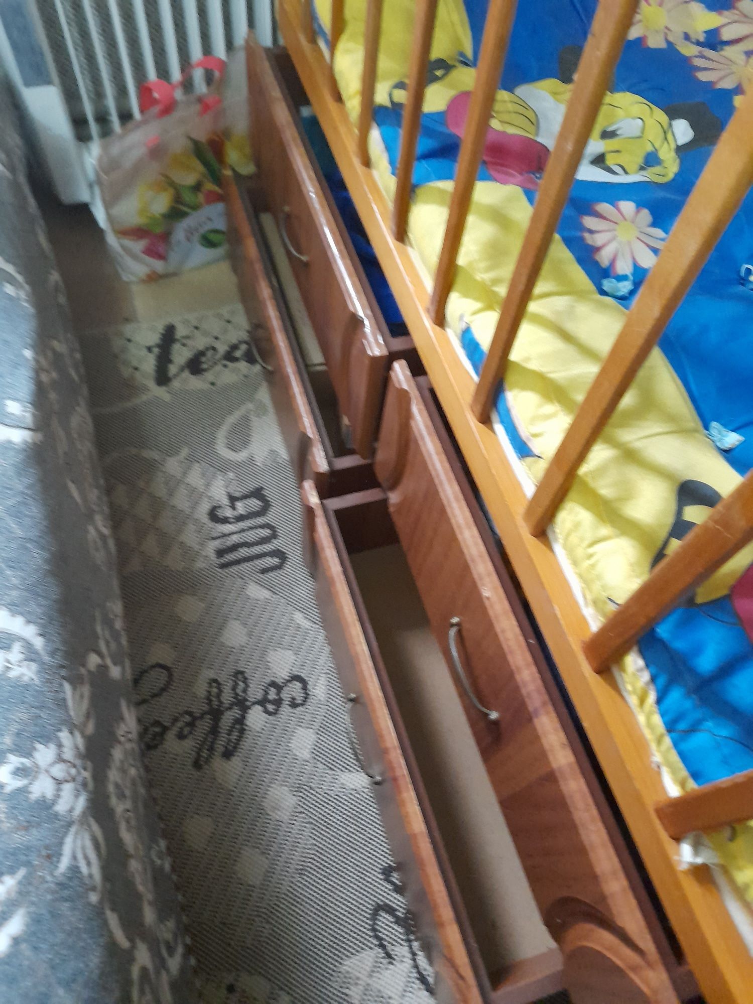 Детская кровать 120х60 с ящиками