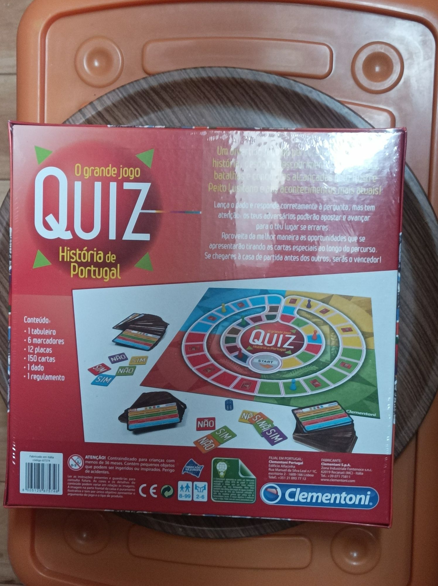 Jogo de tabuleiro "O grande jogo Quiz História de Portugal"