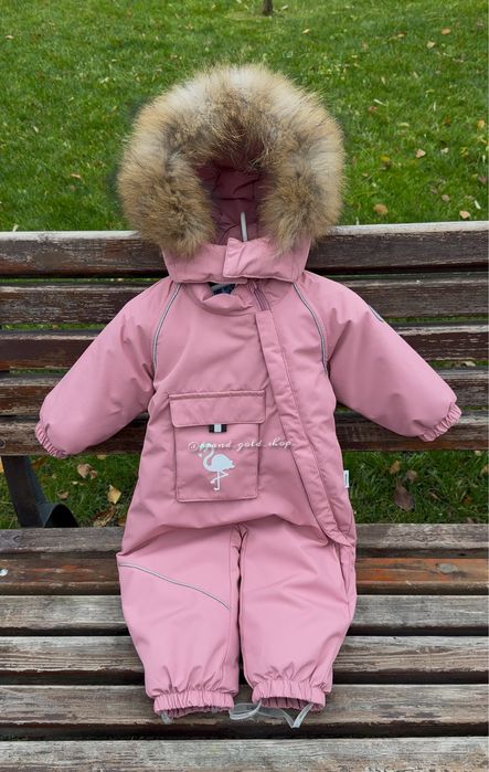 Суцільний зимовий термо комбінезон lassye для дівчинки 74-98