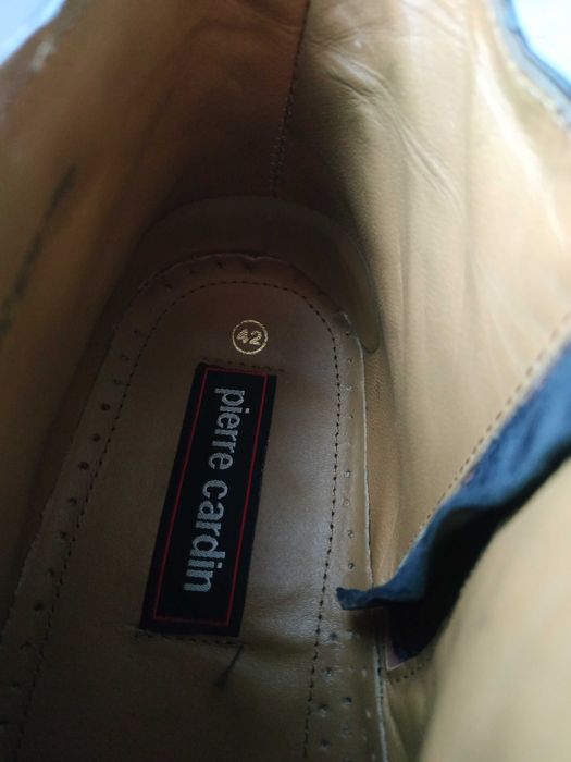 Чорні весільні шкіряні черевики Pierre Cardin розмір 43 устілка 28 см