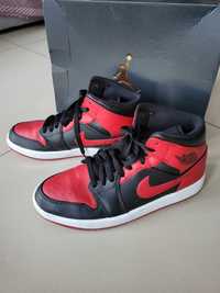 Buty Air Jordan 1 Mid czerowno-czarne