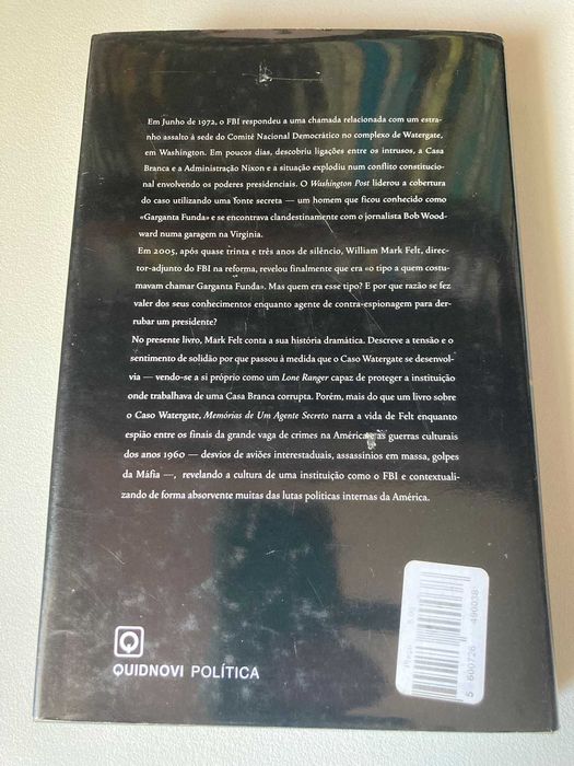 Memórias de um Agente Secreto, de Mark Felt e John O'Connor