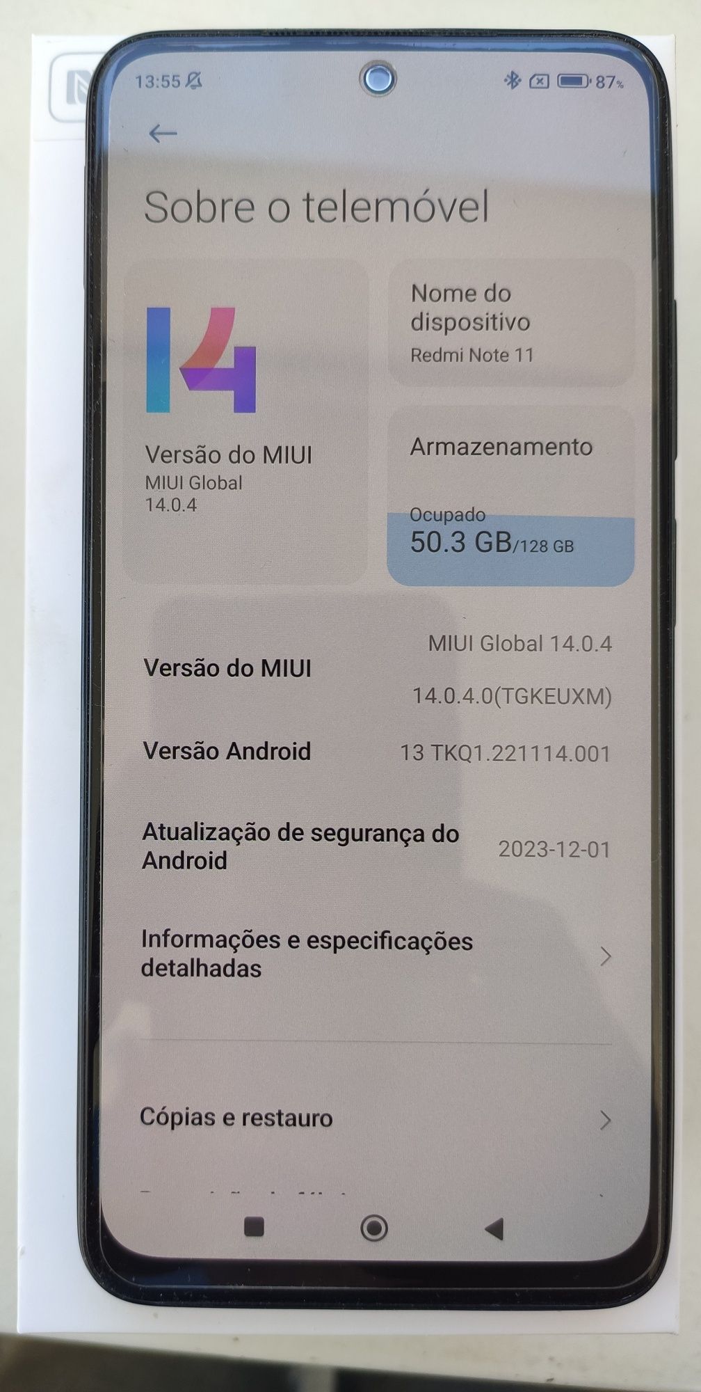 Xiaomi Redmi Note 11 como novo