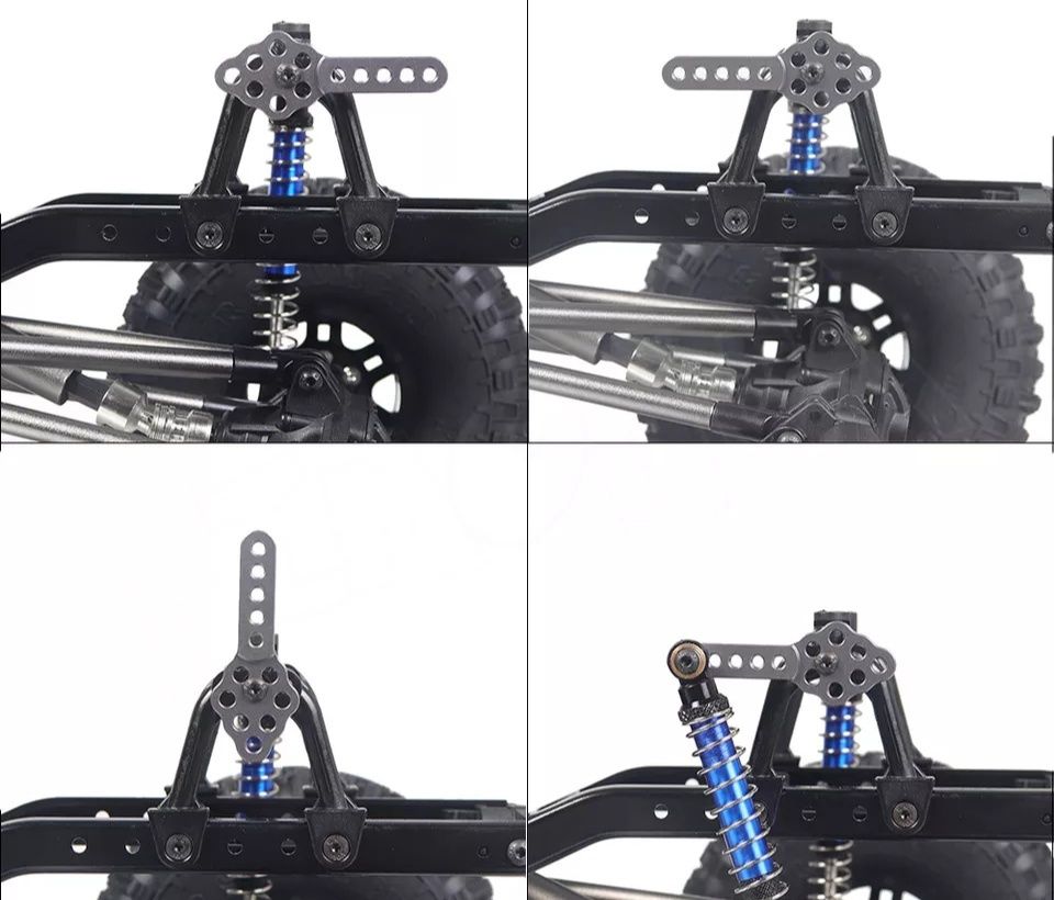 4 aluminiowe wieże amortyzatorów rc 1:10 TRX SCX MST REELY TAMIYA HPI