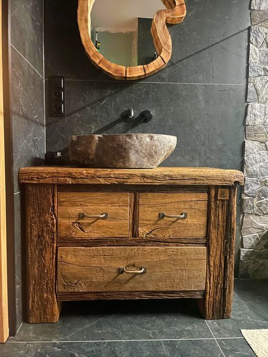 Szafka dębowa premium, stary dąb, stare drewno, rustykalne, vintage,