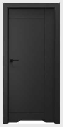 Drzwi łazienkowe Porta Line L.1, Prawe, 80 cm, Czarne-czarne intarsje