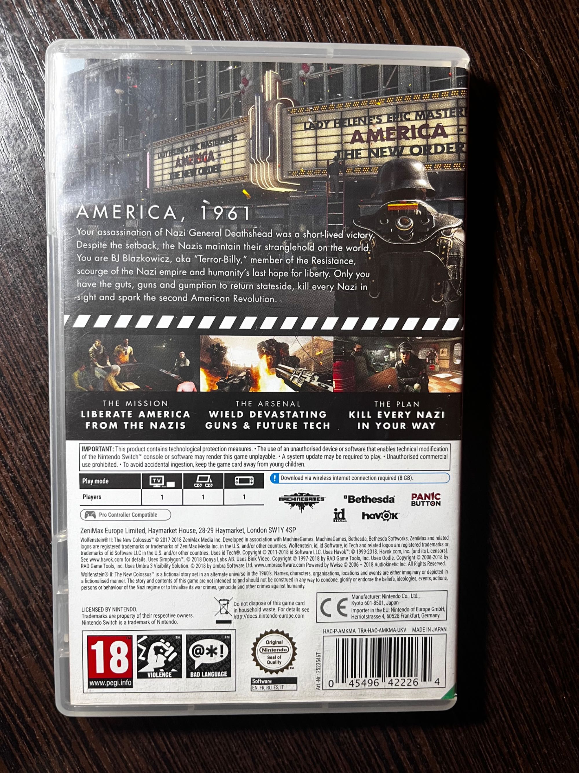 Игра Wolfenstein 2 The New Colossus Nintendo Switch