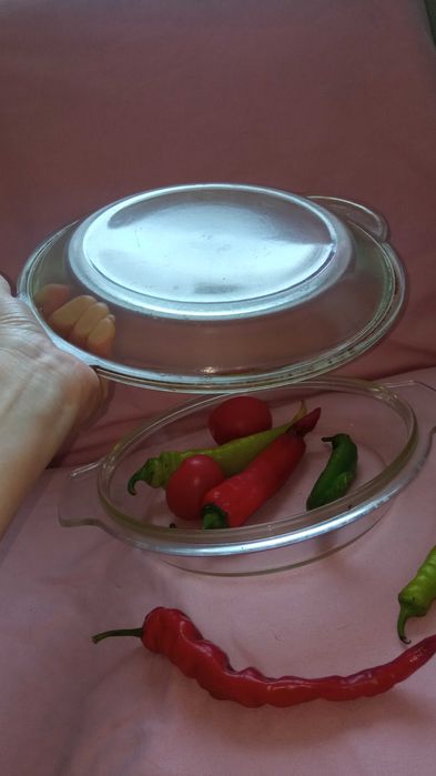 Огнеупорная кастрюля с крышкой тарелка 1 л/посуда/миска/блюдо/металл