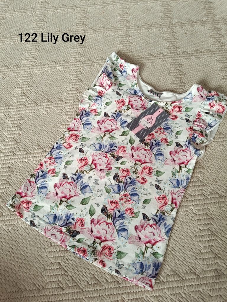Bluzka dla dziewczynki Lily Grey 122 polski producent